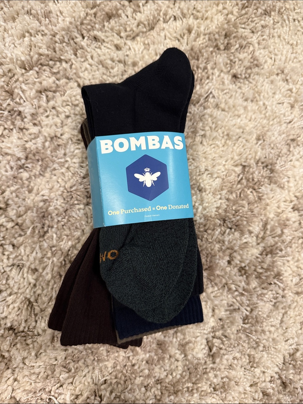 Bombas Men's Calf/ Crew Sock 4 pack